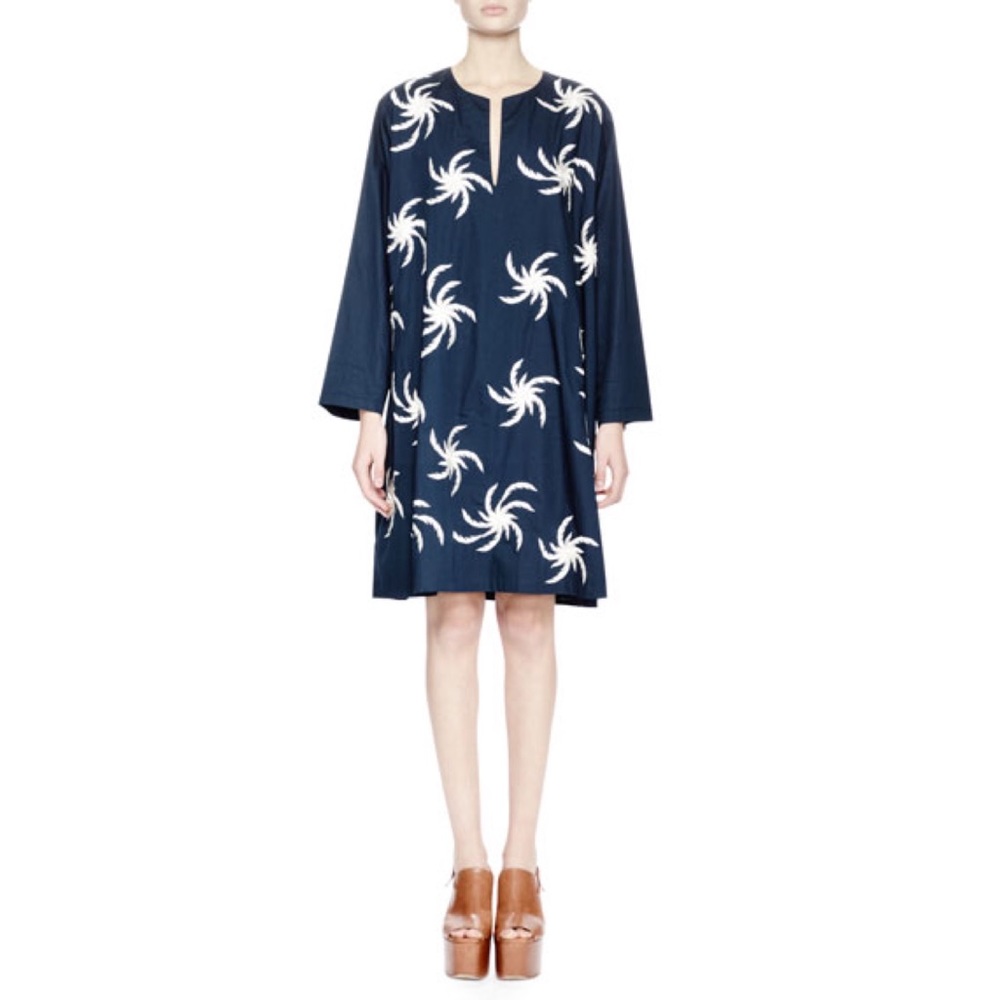 Dries Van Noten Deira Embroidered Tunic Dress